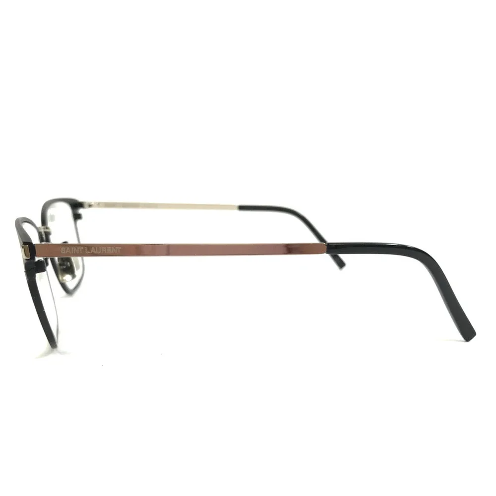 Saint Laurent Eyeglasses Frames SL585 002 Black Silver Rectangle 54-20-145